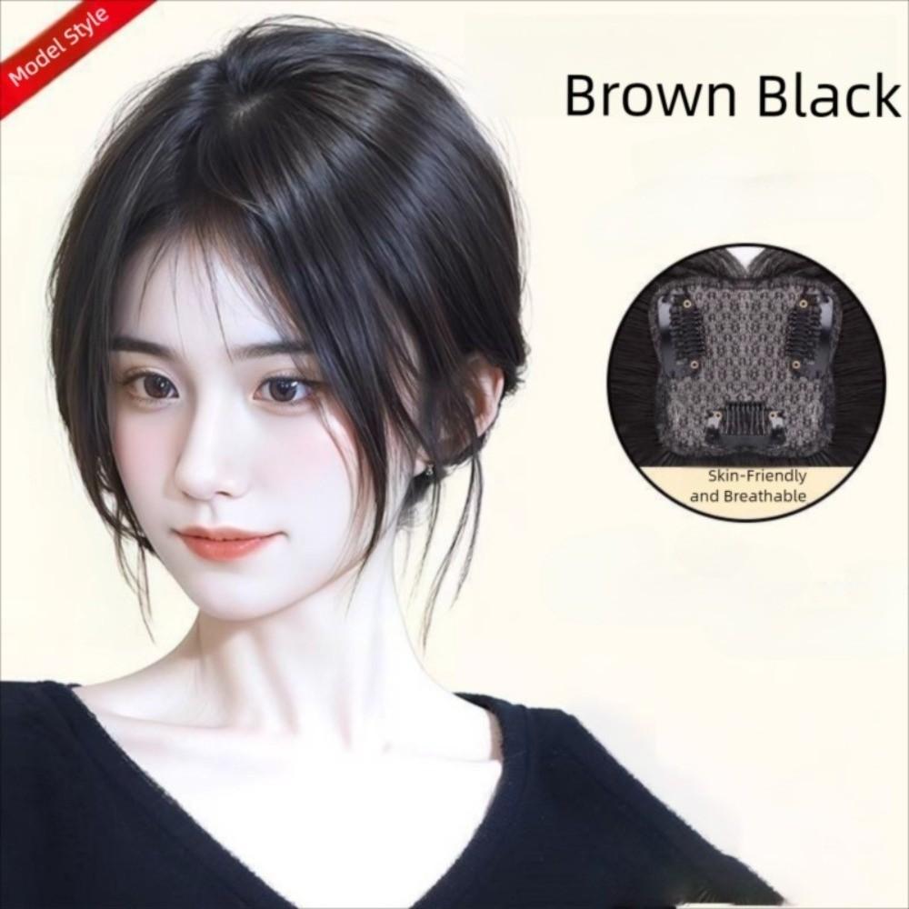 Clip In Hair Toppers Wigs with Bangs Hair Extension Fringe Hair Pieces  Hair Loss
