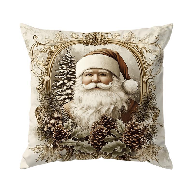 Home Decor Festive Christmas Patterns Cushion Covers Pattern Cushion Cover Suitable For Sofa Bedroom Car Pillow Cover