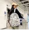 Schoolbag Korean version of the new large-capacity trend graffiti original style schoolbag, junior high school student, high school student, college 