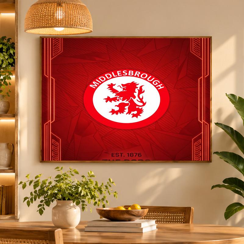 5D Diamond Painting Middlesbrough FC DIY Full Drill Diamond Art Kit Home Decoration
