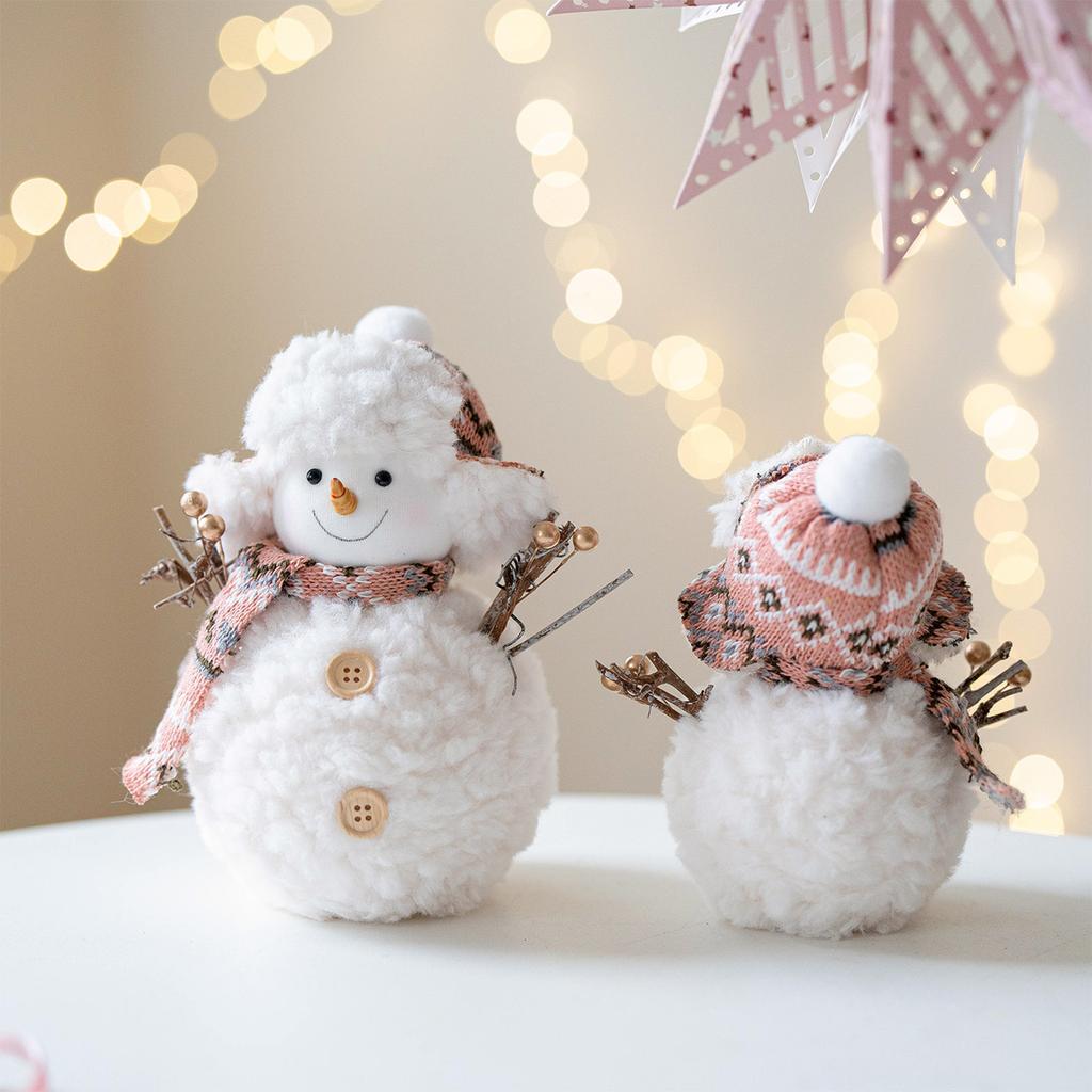 Christmas Snowman Decorations Party Supplie Lovely Plush Snowman Ornaments For Home Party Indoor Garden Outdoor Use