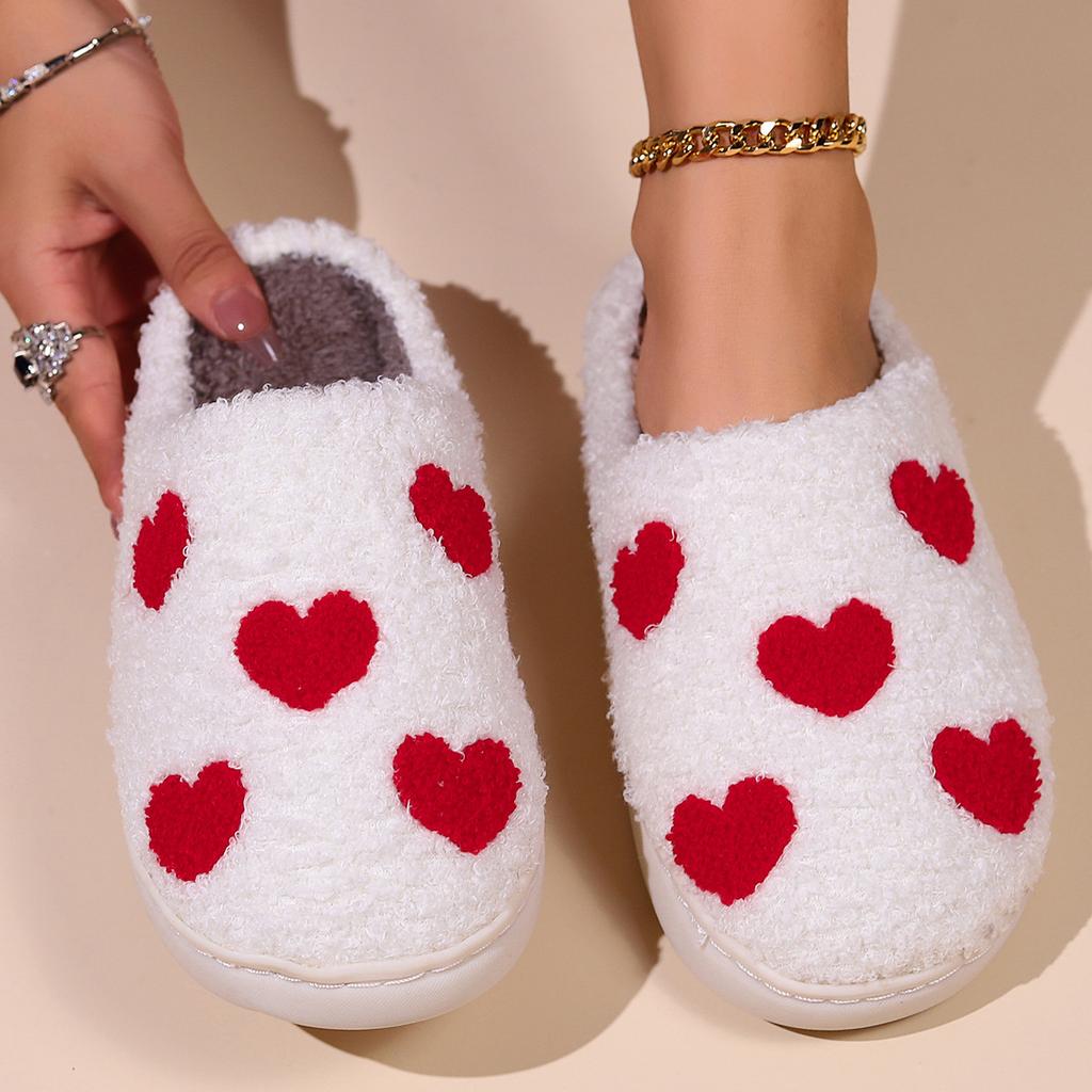 Autumn and winter cotton slippers floor cartoon pattern couple home slippers non-slip warm wear-resistant home essential