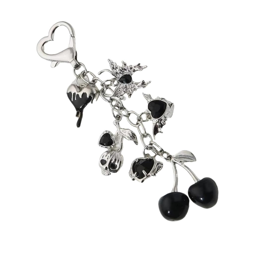 Lovely Bowknot Schoolbag Pendant Keychain Bowknot Chic Sweet Heart Cartoon Charm for Boys Girls Collectible Art