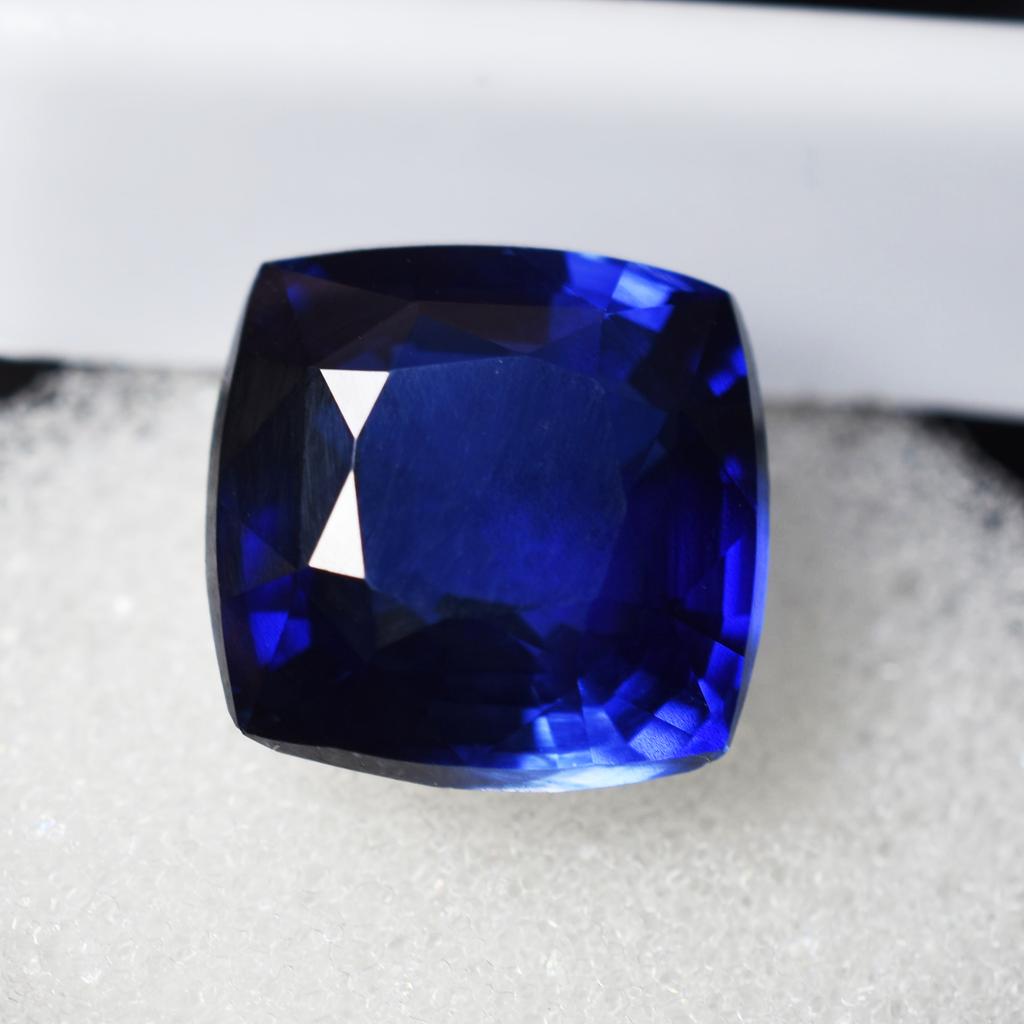Natural Blue Tanzanite Loose Gemstone Square Cushion Cut 8.42 Ct for Jewelry Making and Crafts