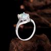 Colorful natural oval 8*10mm ethiopia opal ring earrings 925 sterling silver luxury fine jewelry set for women's engagement gift