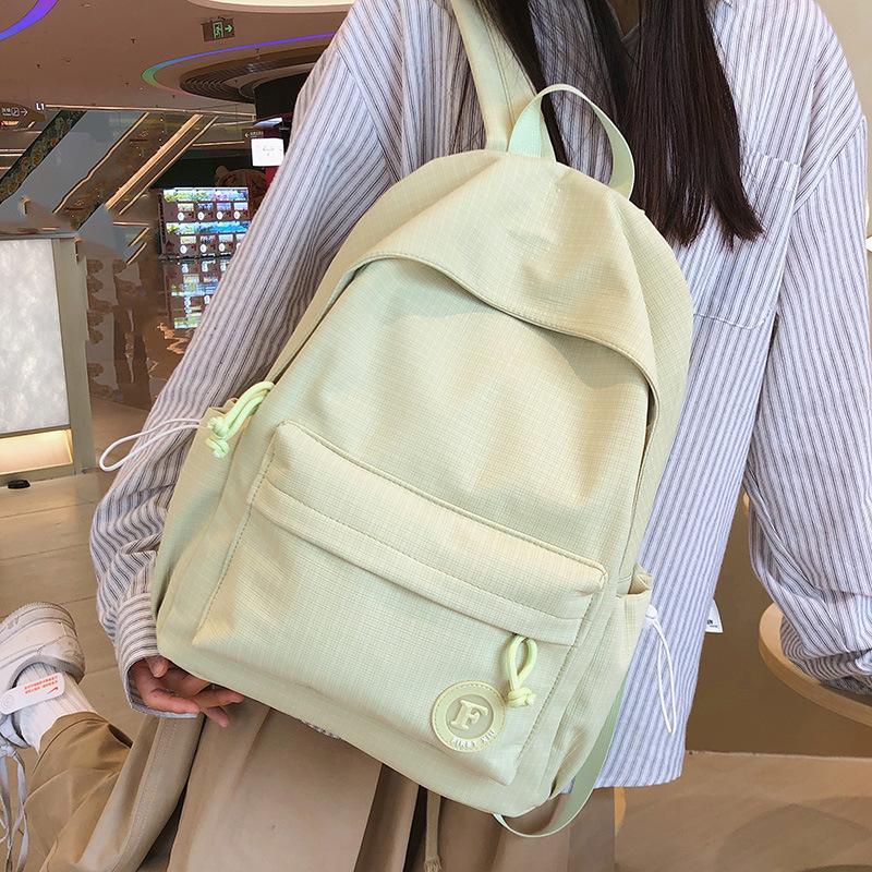 Art small fresh personality grid large capacity student schoolbag new junior high school high school travel student schoolbag female