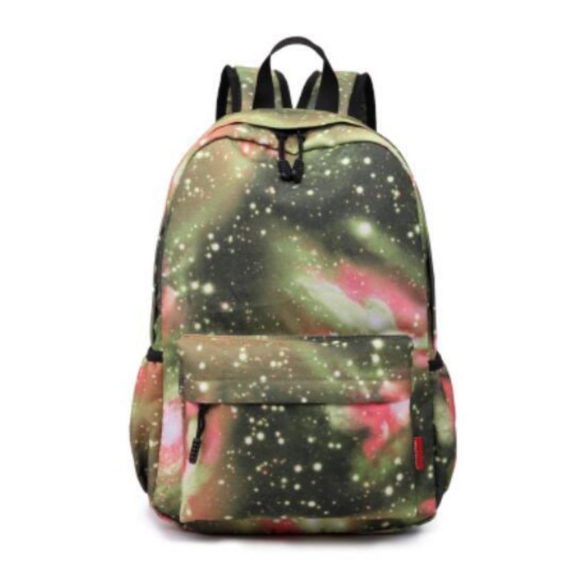 

School bag casual backpack three-piece set canvas men s and women s star backpack fashion