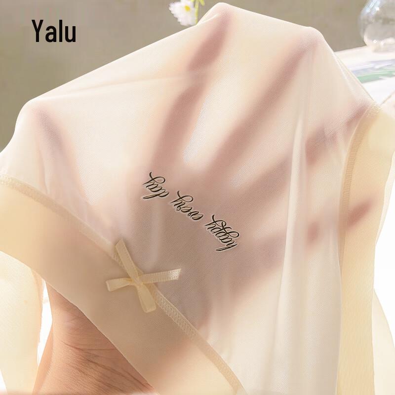 Yalu Women's Ice Silk Seamless Mid-Waist Briefs (4-Pack)