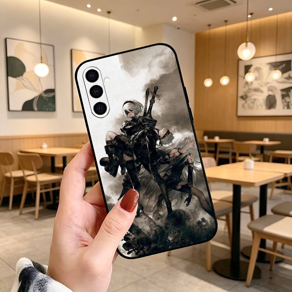Spiel NieR A-Automata 2B 9s Handyhülle Für Samsung Galaxy A73,A72,A71,A70,A53,A52,A51,Weiche Silikon Schwarze Hülle