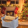 Functional Felt Firewood Holder Multipurpose Felt Shopper Handheld Bag For Firewood, Groceries And Storage Needs
