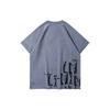 Lining Sports Basketball Series Printed Pattern Round Neck Short Sleeve T-Shirt Men Tops Floral-Gray AHSR257-1