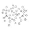 50pcs 5 Sizes Alloy Flower Beads Cap Flowers Connector for Bracelet Necklace Jewelry Making Accessories