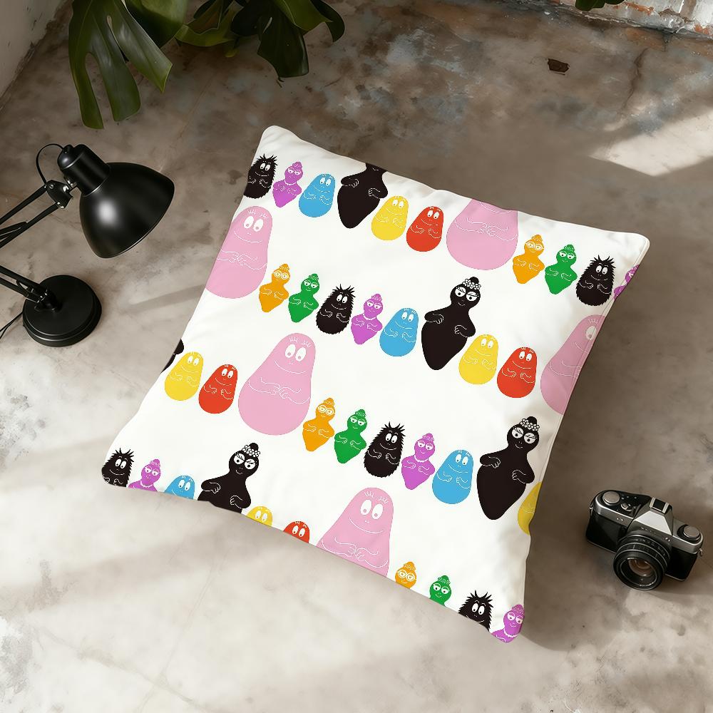 Cute B-Barbapapa Cartoon cushion cover Home Office Convenient Nordic Simplicity Hit With Zipper Cushion Cover