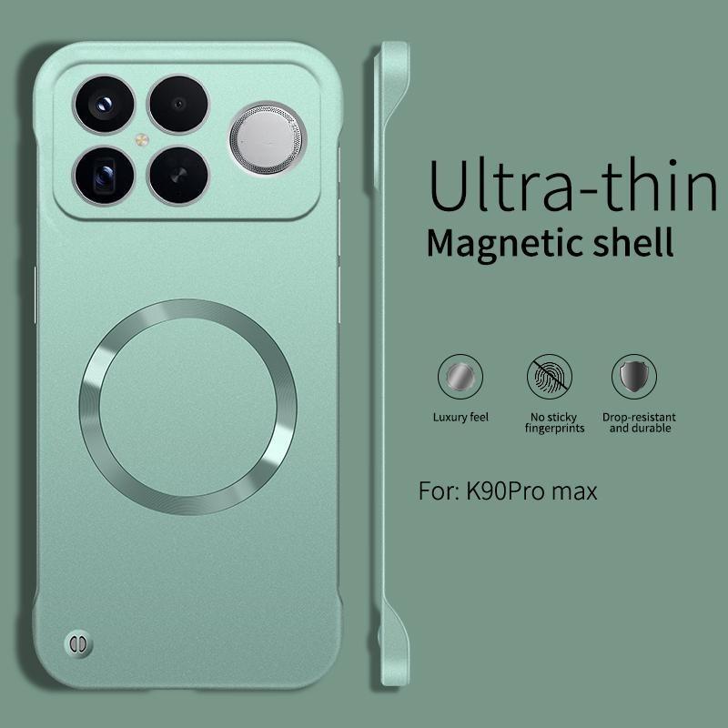 Fashion Matte Hard Frameless Magnetic Phone Case for Xiaomi Poco F9 Ultra F9 Pro F8 Ultra F8 Pro Metallic Paint Frosted Thin Back Cover