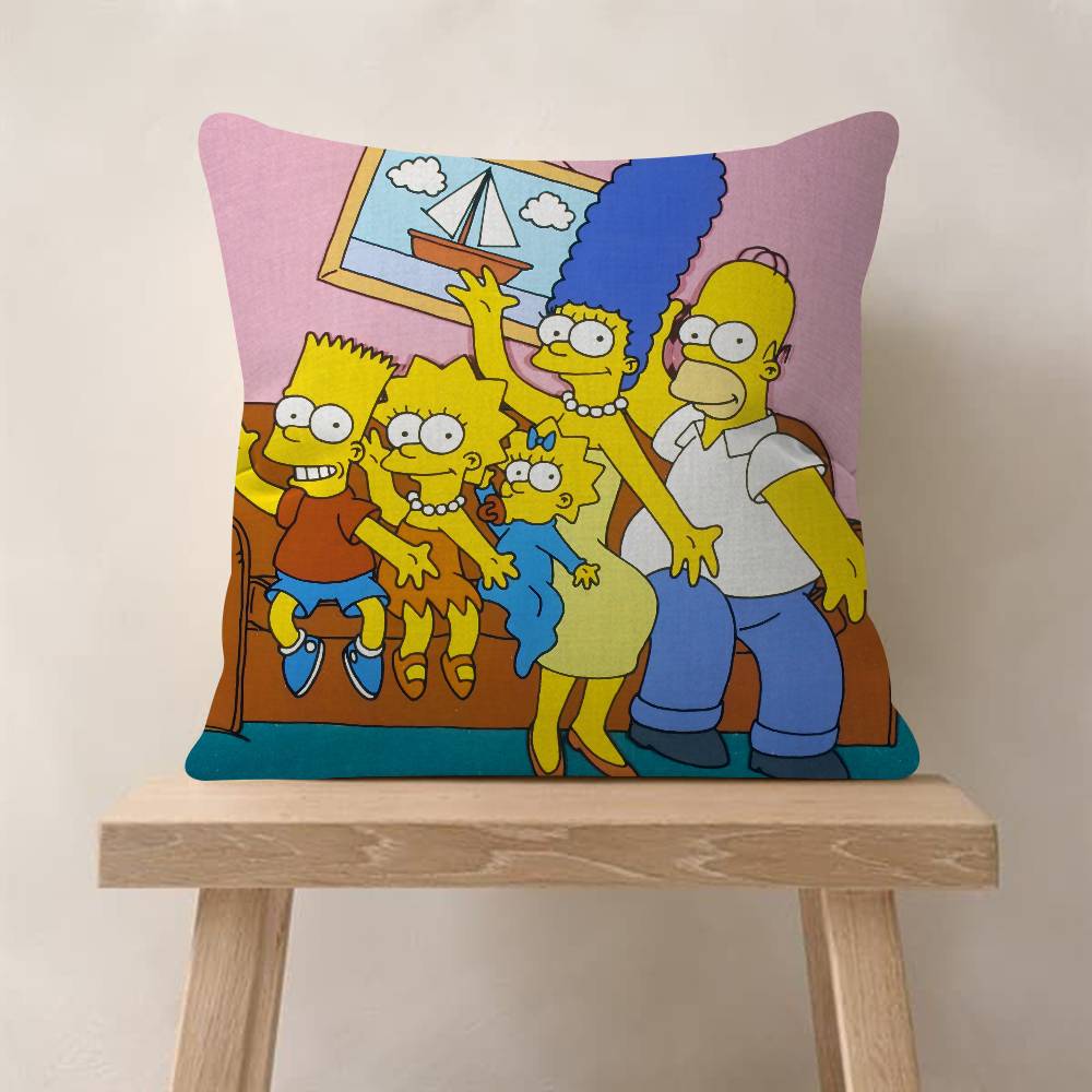 Cartoon The S-Simpsons-es Cushion Cover Inches Farmhouse Decor Home Throw Pillow Covers For Couch Decorations