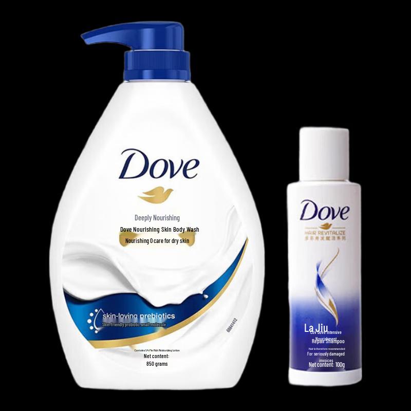 Dove Deeply Nourishing Body Wash with Bonus Shampoo