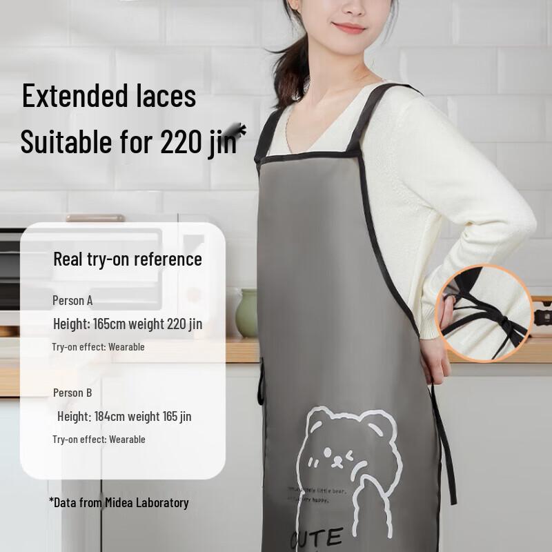 Meiliya Transparent Waterproof Kitchen Apron