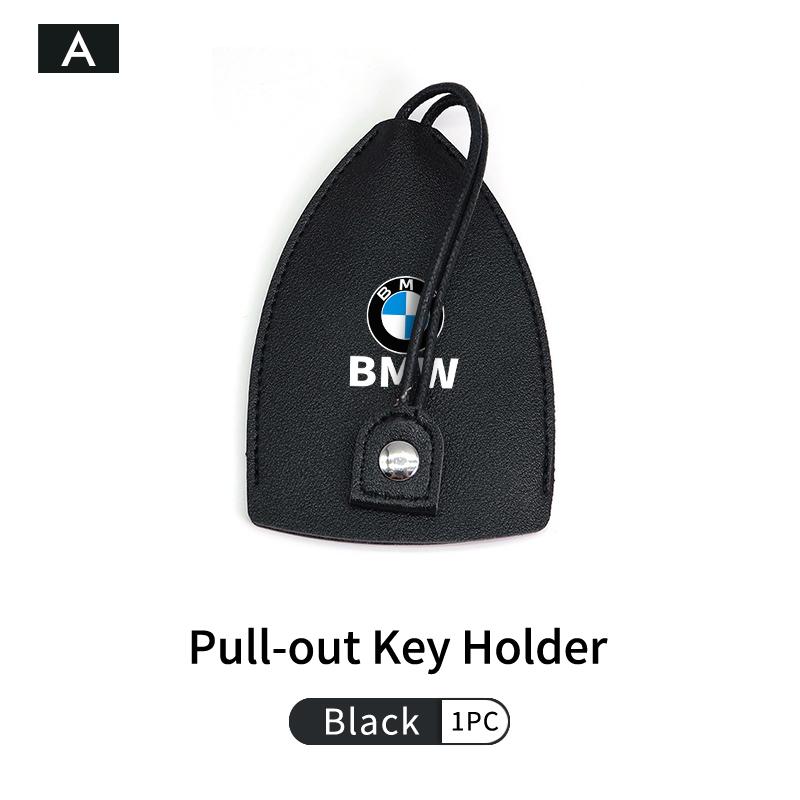 KHQB5 For BMW Leather Car Key Protective Case Keychain Storage Bag Coin Purse Accessories E87 E70 E91 E30 G20 E92 E93 E60 E46 E90 G30