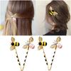 1/2/4/6 Pcs  Pins Cute Little Bee Decorative Hair Clips Curved MetalGrips for All Short and Long