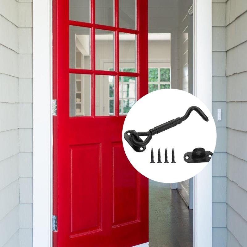 Strong Steel Hook with Screws Corrosion Proof Finish Metal Hanging Hook set for Humid Environment Farm Shed Storage