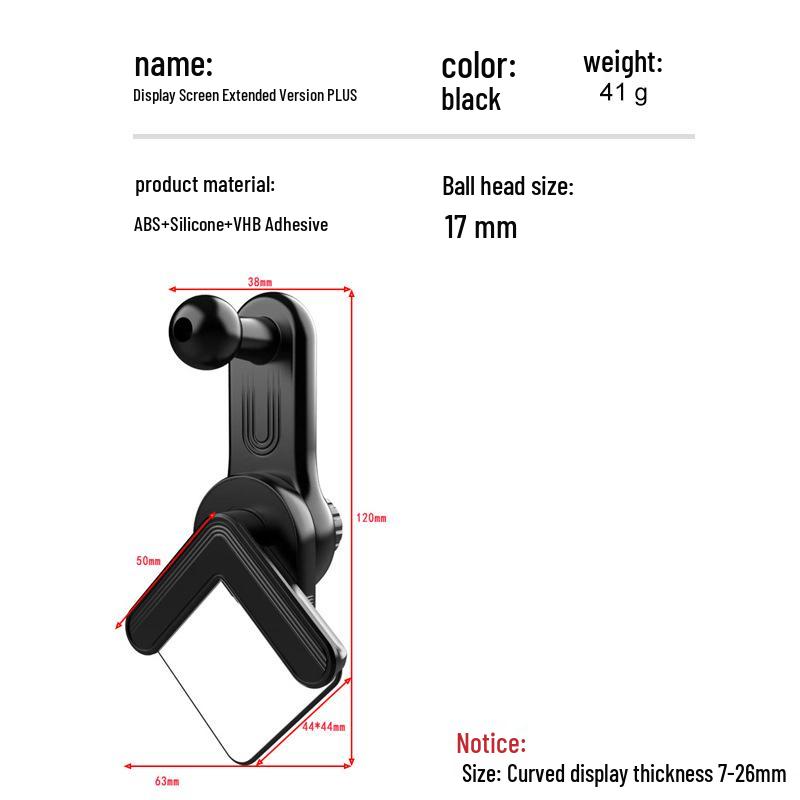 

New Energy Vehicle Floating Center Console Screen Phone Holder - Metal Gravity Navigation Clip