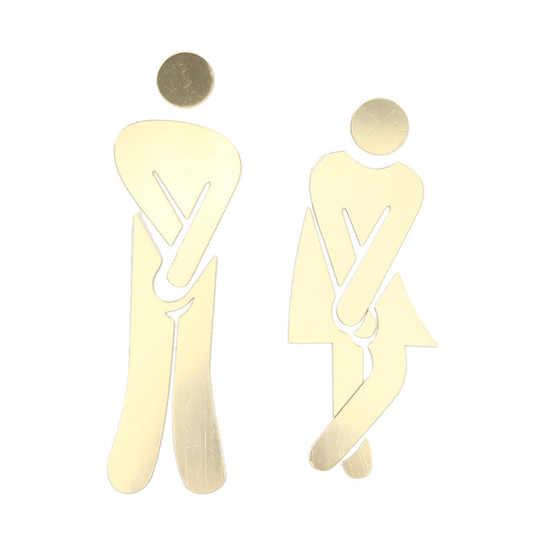 Removable 3D Toilet Entrance Sign Wall Stickers Funny Woman & Man WC Washroom Door Poster Mirror Surface Decal DIY Decor New