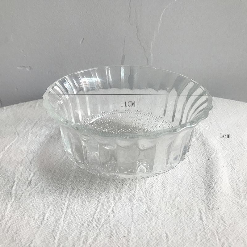 

Тарелка для завтрака Plateau Glass Simple Transparent Embossed без свинца, 6-дюймовая маленькая фруктовая тарелка, термостойкая, кухонная продукция