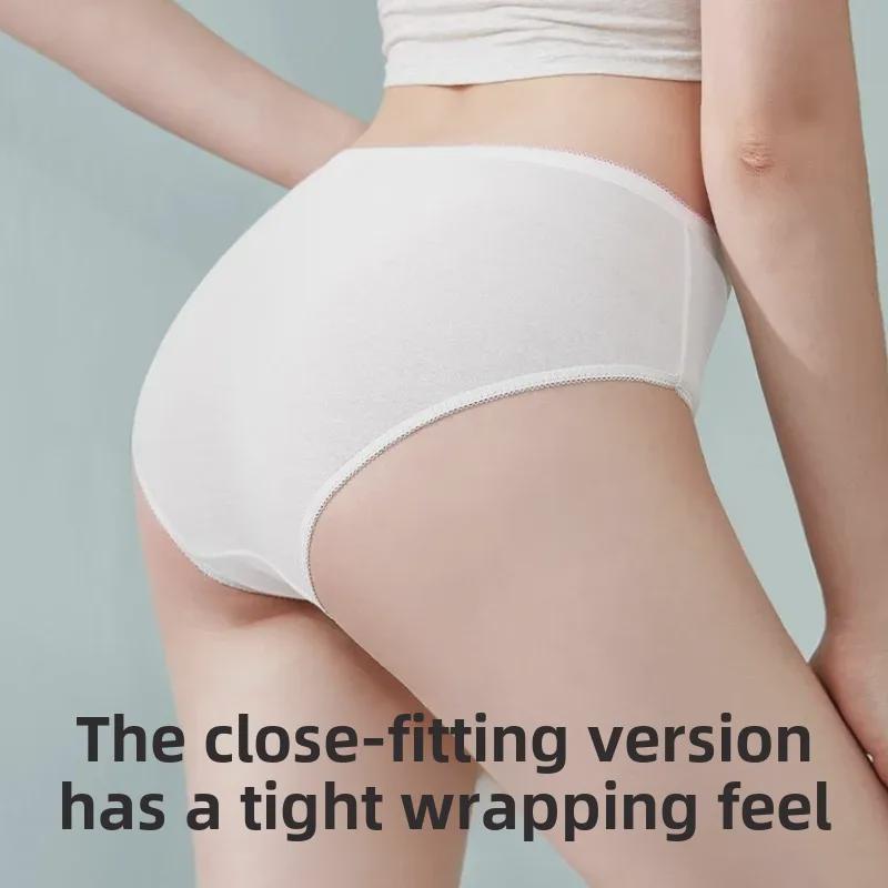 Women's Sterile Disposable Cotton Underwear - Individually Wrapped for Maternity, Travel, Salon Use