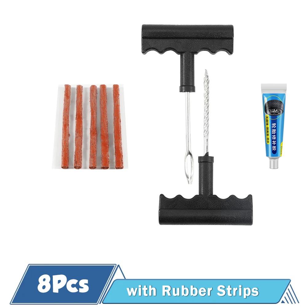 

Набор инструментов для ремонта автомобильных шин с резиновыми полосками Бескамерный ремонт шин Прокол Шипование Набор заглушек Вакуумный ремонт шин для мотоцикла грузовика