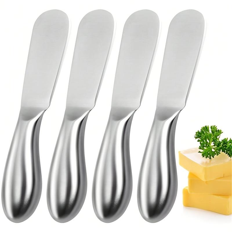 2/4pcs Stainless Steel Cheese and Butter Spreader Set, Deli Knife, Cheese Knife, Butter Knife Spreader, Suitable for Cheese, Jam, and Pastry Making