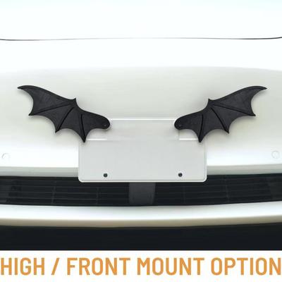 Bat Wings Wooden License Plate Accessory Universal Gothic Car Decor for Car License Plate Halloween Wall Party Decor