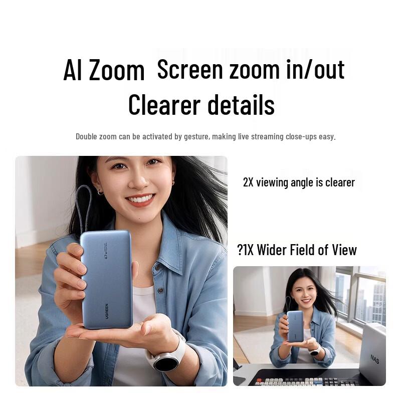 UGREEN AI Tracking Live Webcam with Microphone