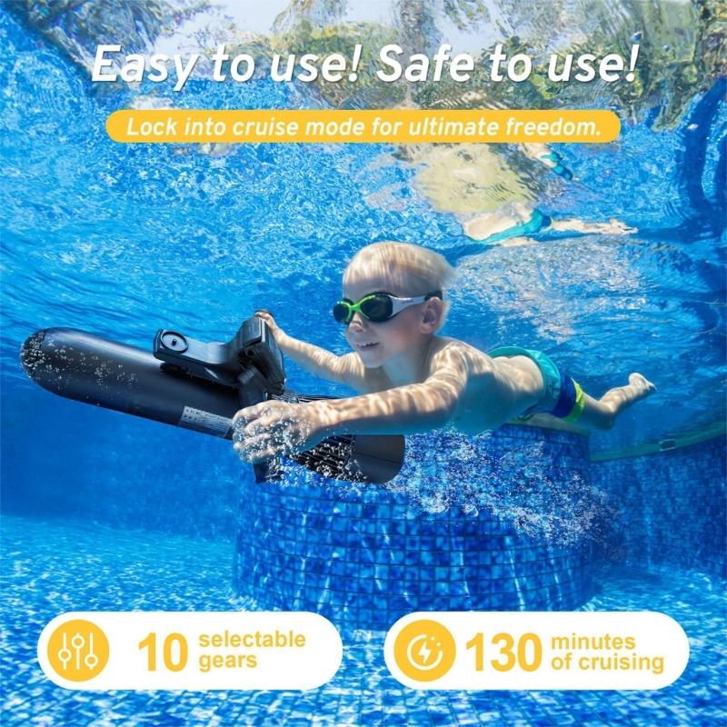 Ergonomic Waterproof Scooter Grip Portable Diving Scooter Handle Nonslip PVC Diving Boosters Handlebars Enduring