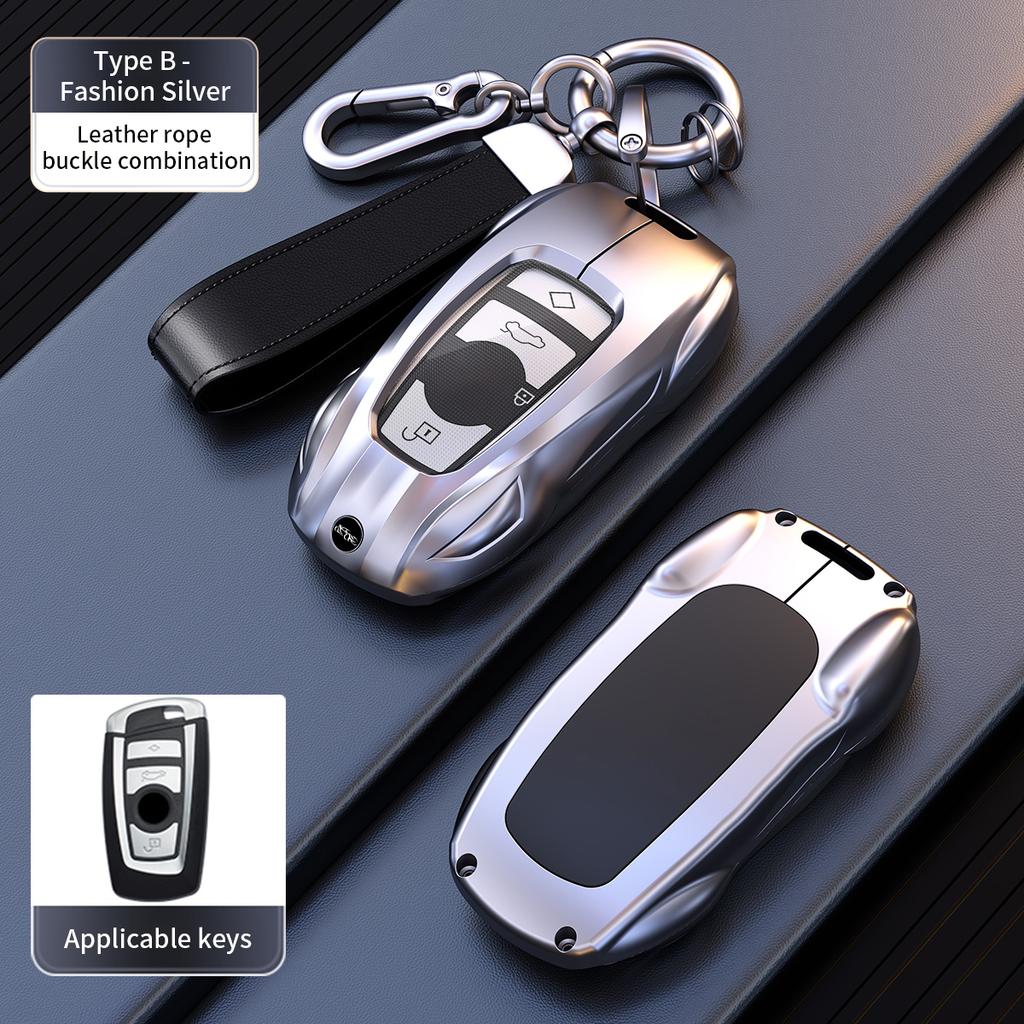 Suitable for BMW 3 5 7 Series X3 X5 X7 iX3 2011-2026 3/4 Button Blade and Vintage Car Smart Keychain Key Case Case