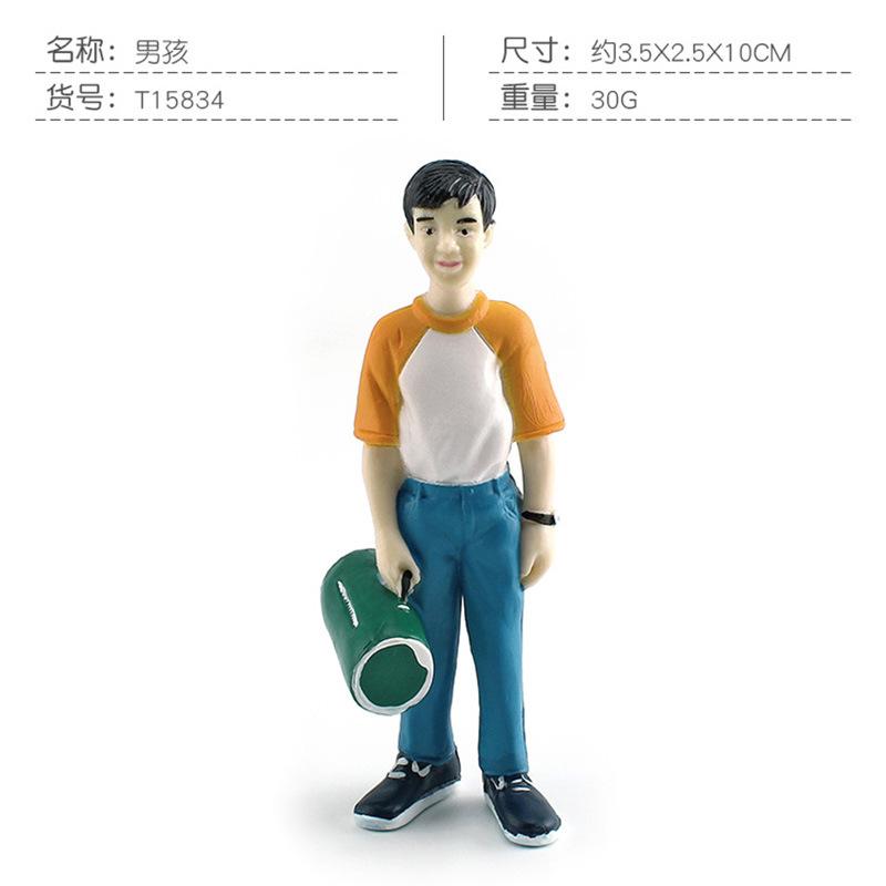 Simulated Family Member Character Model Grandpa Grandma Dad Mom Doll Parent-Child Relationship Static Ornament