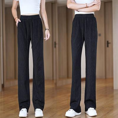 Neue Sommer Dünne Eis Seide Schmale Version Modische Lässige Weitbeinige Lockere Hose Drapierte Allround-Hose