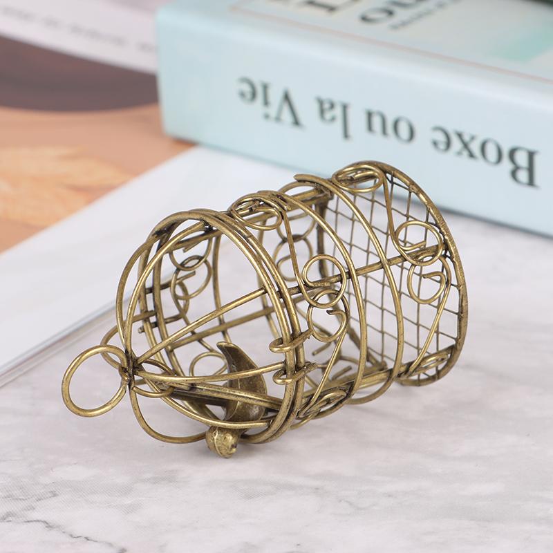 1:12 Dollhouse Miniature Furniture Metal Bird Cage For Dollhouse Decor Birdcage Size: 73mm*45mm
