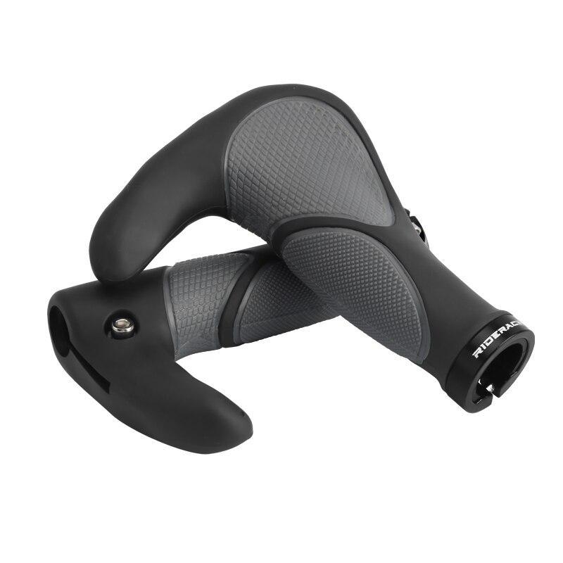 Bicycle Grips TPR Rubber Integrated Alluminium Alloy Single Locking Bike Handlebar Cover Anti-Skid Shock Absorption Cycling Grip