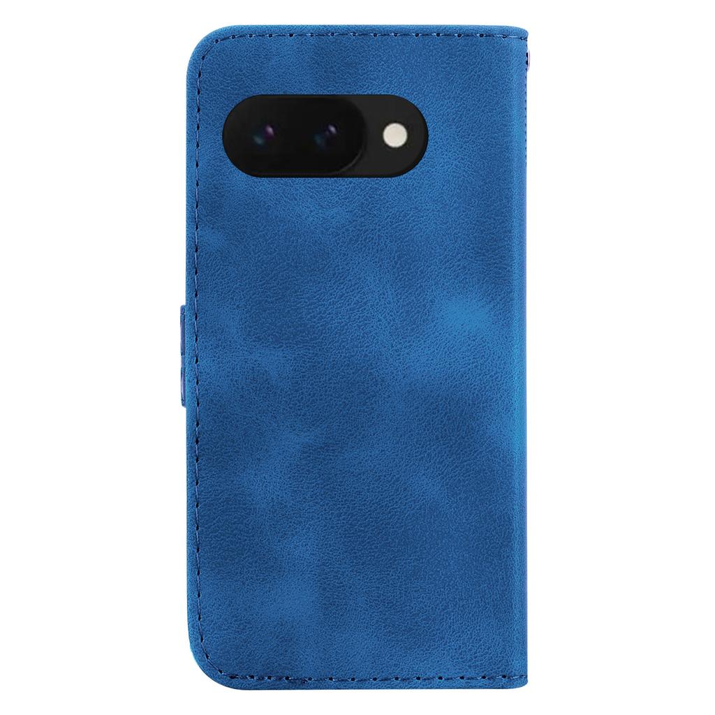 For Google Pixel 9a Stand Case 7-Shaped Pattern Imprint Leather Phone Cover