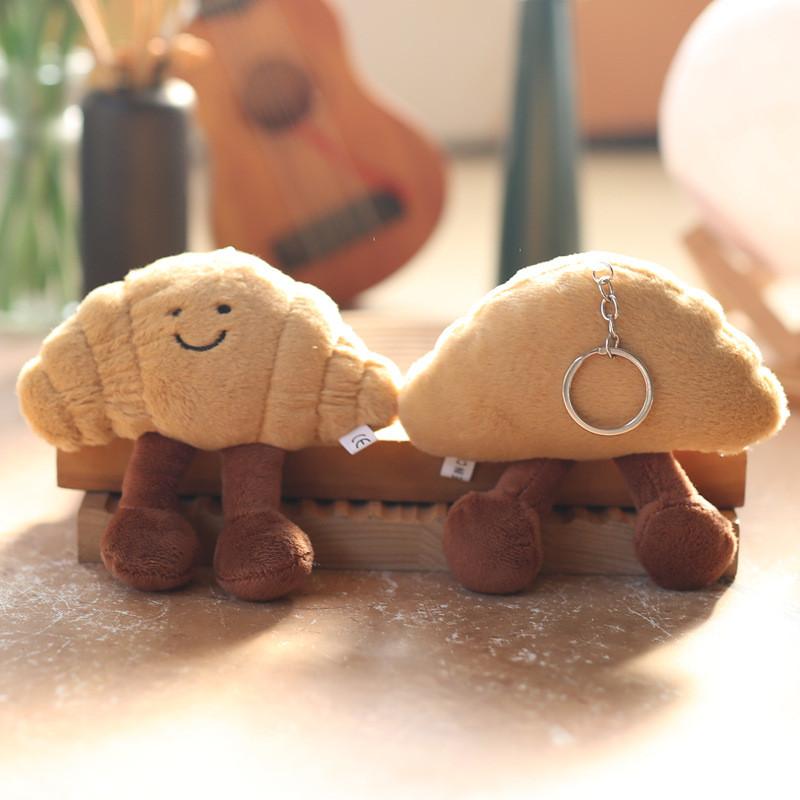 Croissant Plush Jellycat Toy Keychain Stuffed Doll Bag Decor Gift Kids For