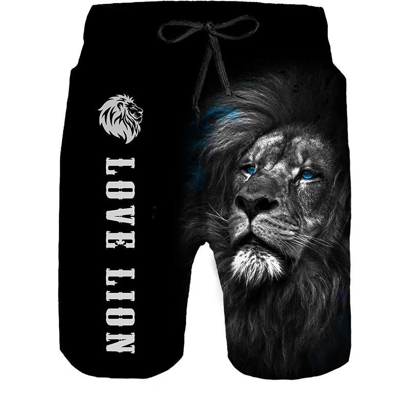 Lion Tiger Boxing Shorts Pants 3D Print Fighting Training Unisex Men Women Quick Dry Fitness Gym Sport Workout Casual Streetwear