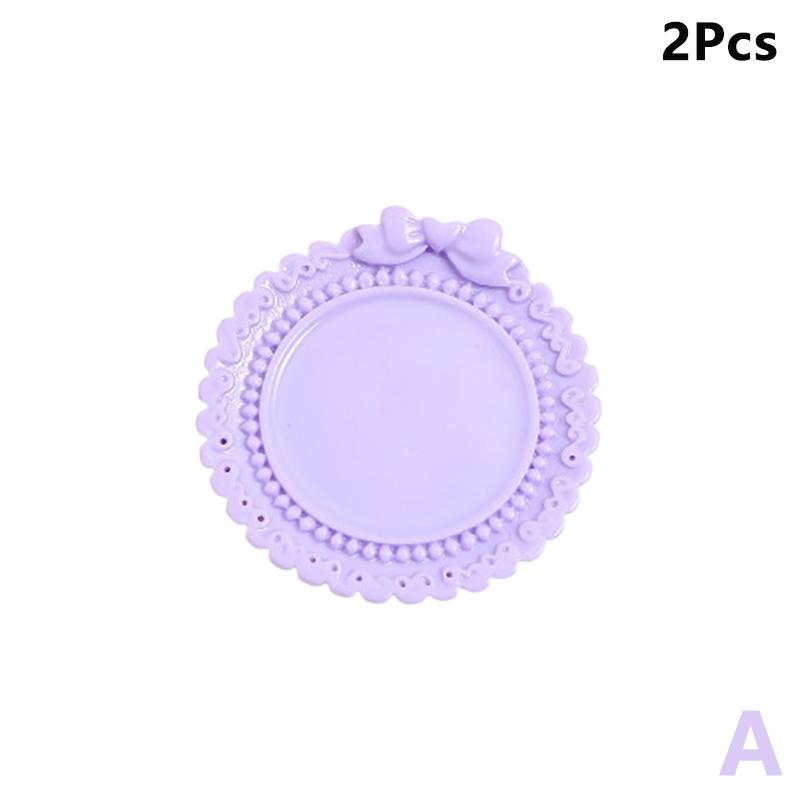 2Pcs Cute Resin Paint Palette Nail Art Palette Nail Art Display Stand Mini Portable Tone Nail Tools Art Supplies Decorative