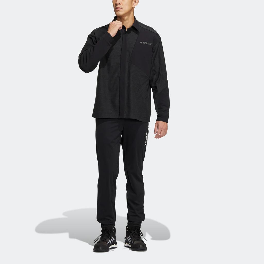 Adidas Terrex Voyg Long Sleeve Shirt With Zip Pocket Detail Men Tops Black HN2038
