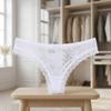 Low Waist Mesh Briefs Women Bow Flower Romantic T Panties Fashion Mesh Sheer Lace Thong  Home