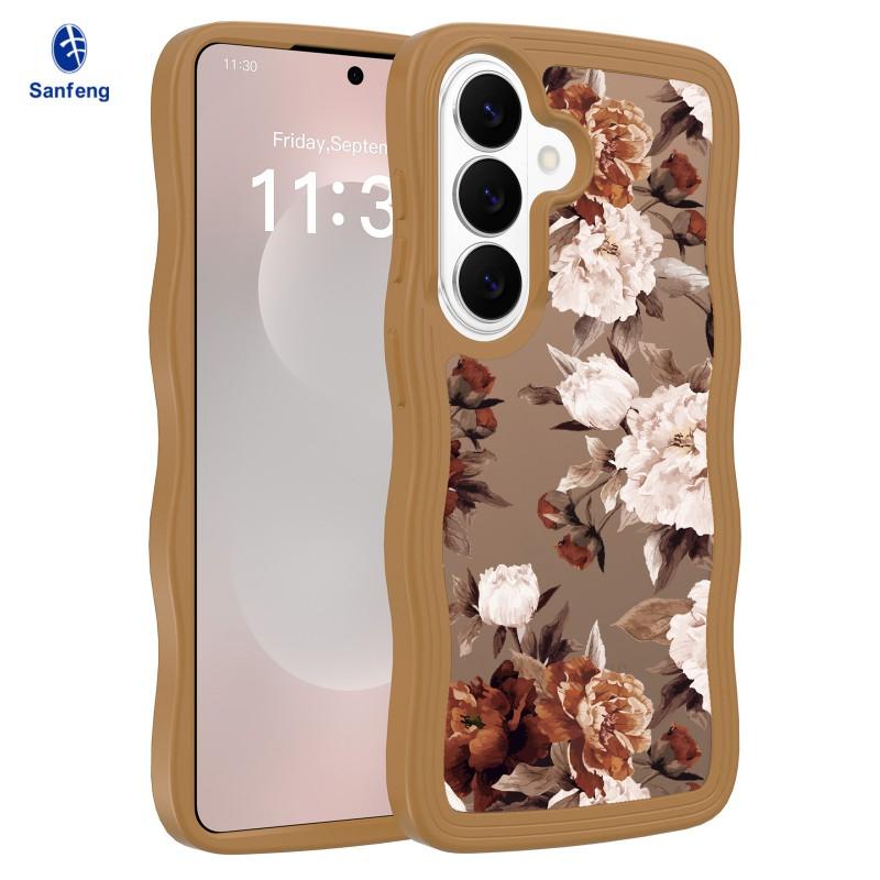 

Suitable S26/25plus Phone Case Matte S24Ultra Skin-feeling Wavy Pattern Drop Resistance S23 Protective Cover S25 ULTRA