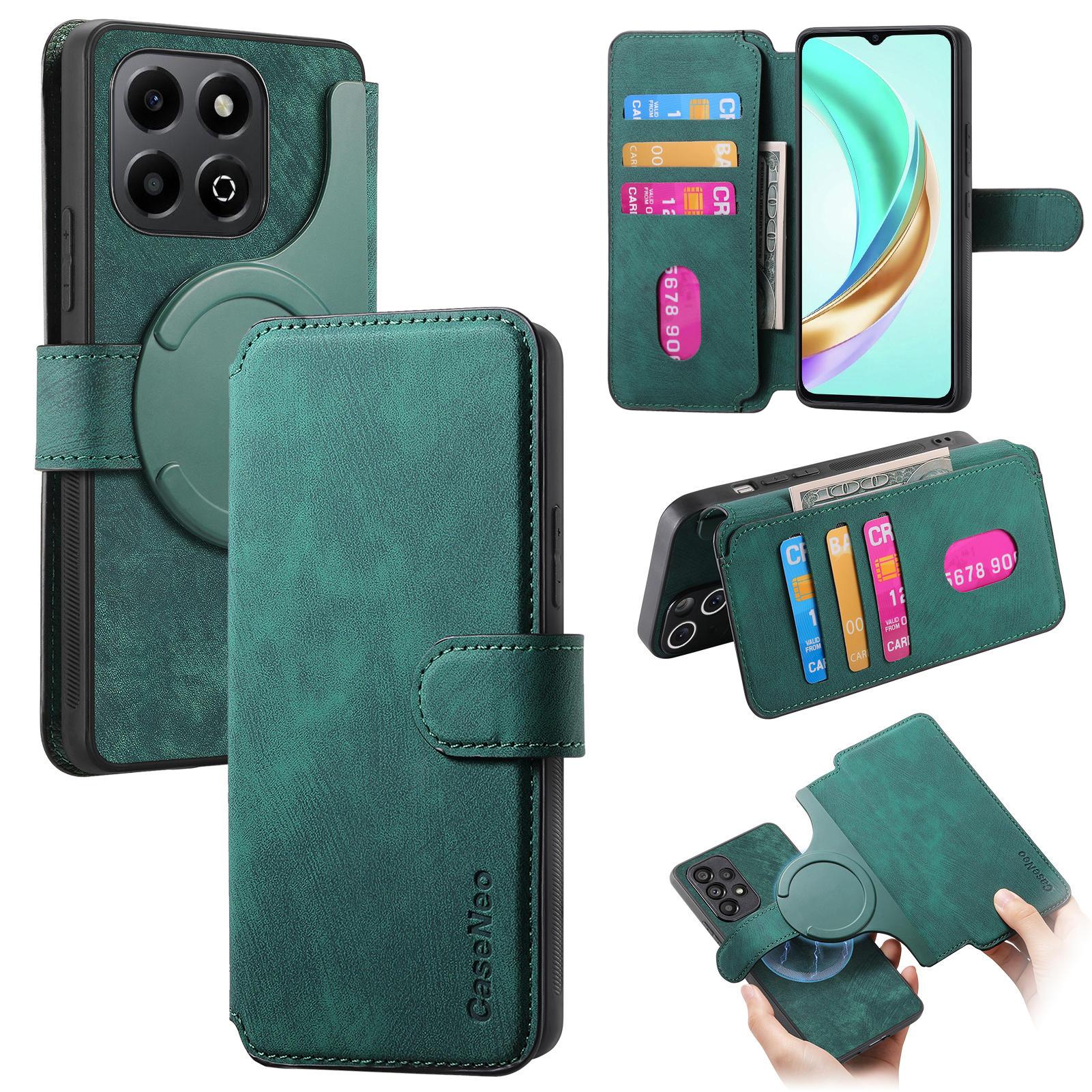 

For Honor X6b 4G Magnetic Case CASENEO Detachable Leather Phone Wallet Cover D