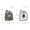 Cartoon plastic bag smiley face shape brooch trendy schoolbag clothes decoration oil spike needle