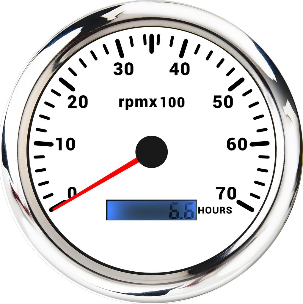 Universal 110MM Speed Tachometer with 3k/4k/6k/7k/8k RPM Meter for Car Boat Marine 7 Color LED Digital Tach Hourmeter Sensor M18