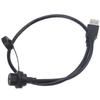Waterproof USB Connector TypeC Female Thread Lock Panel Mount Power Outlet E10TPCTFFU3AM(0.5M )