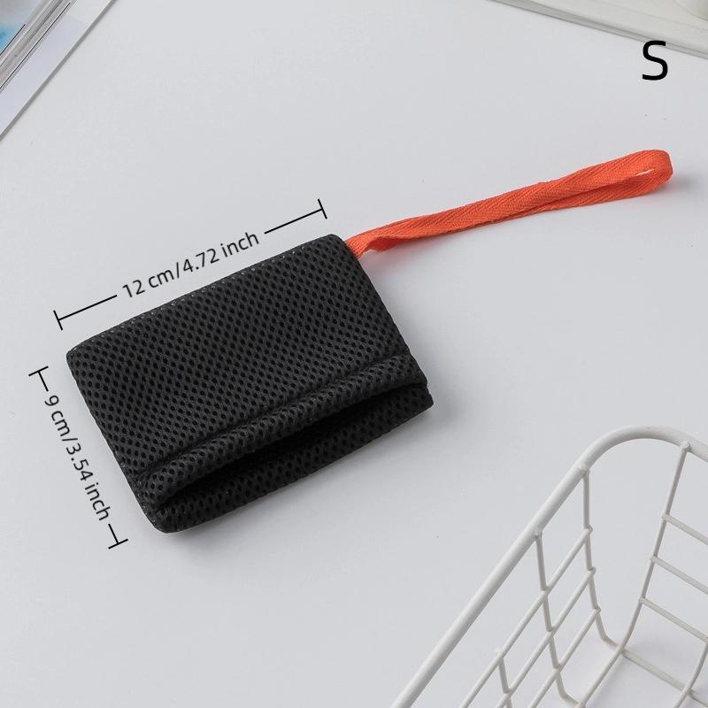 

1 шт. Сетчатая мочалка для душа, двусторонняя квадратная/овальная мыльница, отшелушивающая губка для тела, сетчатый карман для мыла для ванной S